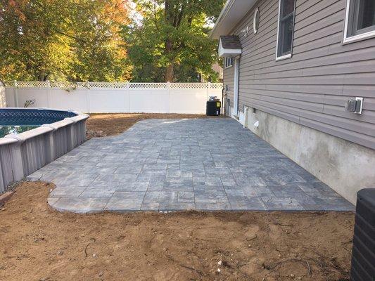 Paver patio and pool