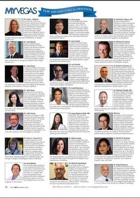 I'm not surprised the amazing doctors of Advanced Manual Therapy have made the Top 100 Doctors of Las Vegas Again!