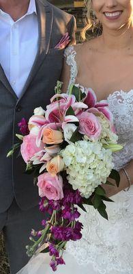 Star gazer lilly brides bouquet