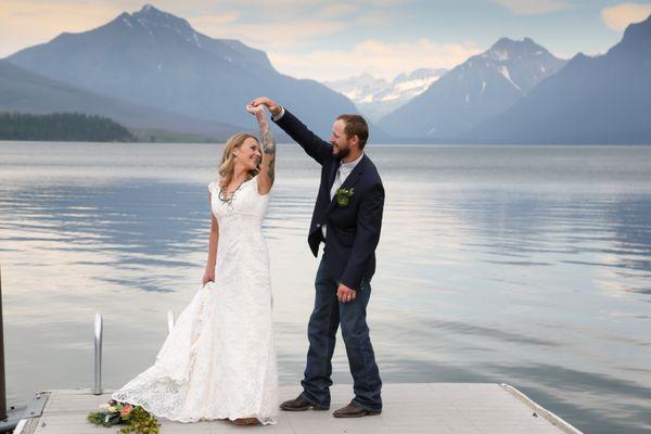 Wedding at Lake McDonald in Glacier National Park