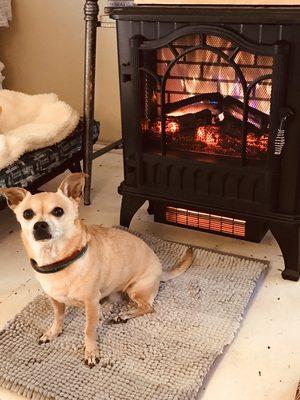 Hanging by the fireplace