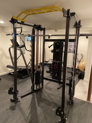 Squat rack with cables