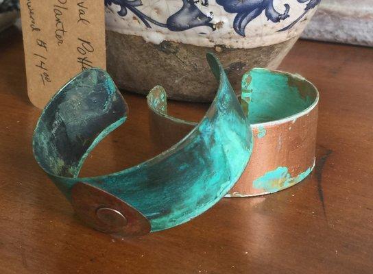 Copper Bangles by local artist Ali Leja