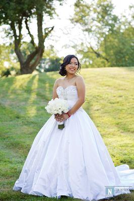 our beautiful bride all dolled up