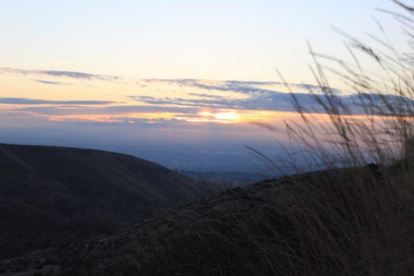 Sunset from hulls gulch interactive trail