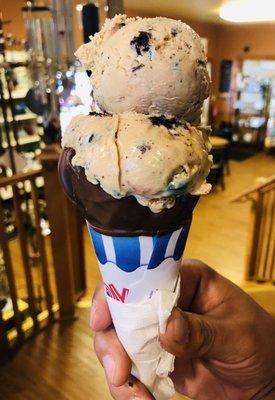 Pirates Bounty ice cream with chocolate dip cone. -photo taken by Juan Carlos Ortiz