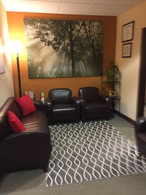 This is our quiet, calm waiting room.