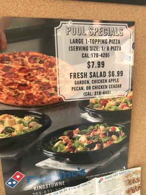 Pizza pool specials