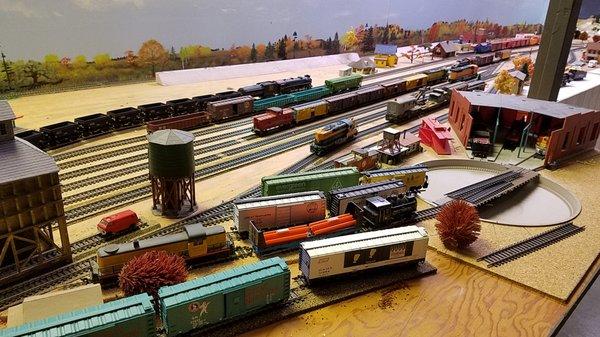 Replica of trains in Pine County,