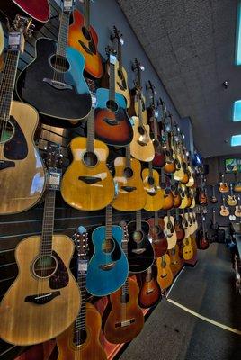 We have a great selection of new and pre-owned acoustic guitars.