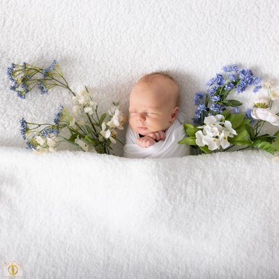 Baby Boy in blue floral