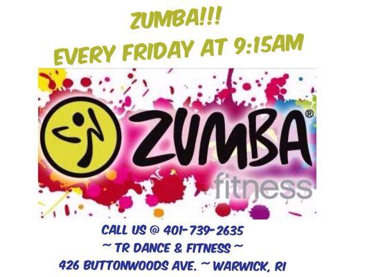 Friday morning zumba classes at 9:15am!