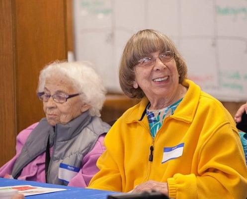 Seniors enjoying our monthly Elder Cafe!