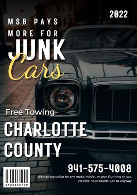 MSB Buys Junk Cars
941-575-4008
Call Now
Free Towing