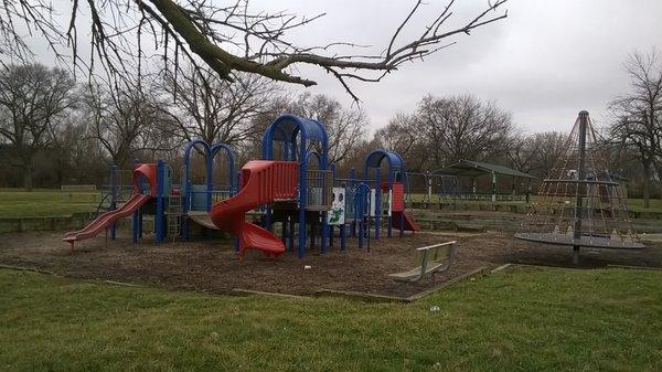 climbing area of the sunken playground