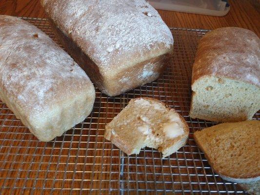 Fresh baked, from scratch, fresh ground whole wheat flour from organic wheat, local raw honey sweetened - Healthy never tasted so delicious!