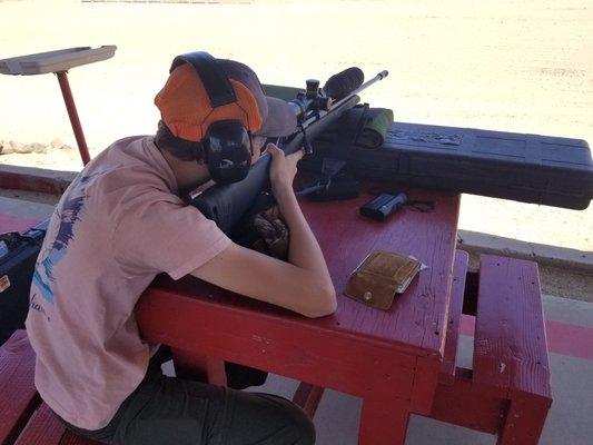 Long range rifle shooting at Ben Avery.