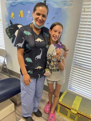 Our sweet patient made Dr. Martinez an octopus  for her office