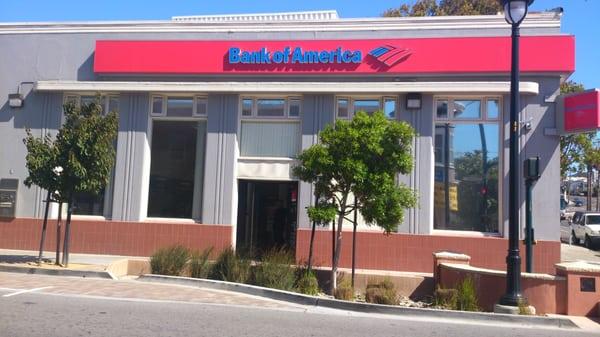 A local bank in the area. Exchanging bills for coins? Bank of America at your service