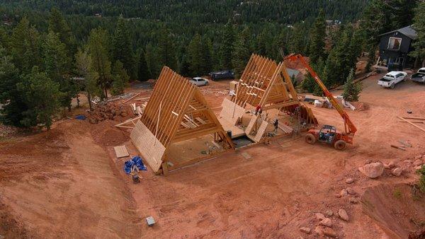 Shots from the construction documentary produced by The Drone Guy 4U