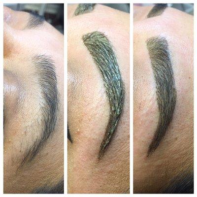 Brow wax with tint