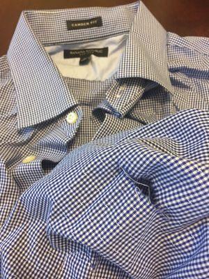 Huge rip on men's shirt sleeves - never happened at other cleaners. Owner accused a customer instead of trying to help - never again!!