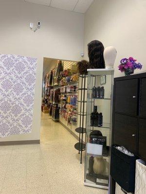 Services performed in the salon in the rear and the store has everything you need.