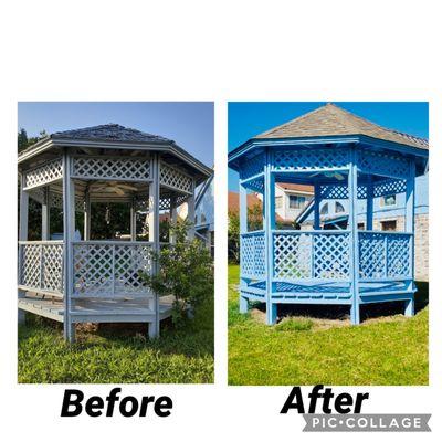 Gazebo repair and paint.