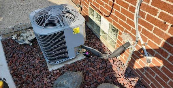 Heating & Air Conditioning: 
 New 2 ton condenser unit