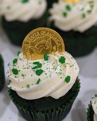 Green Velvet Cupcake - perfect for St Patrick's Day