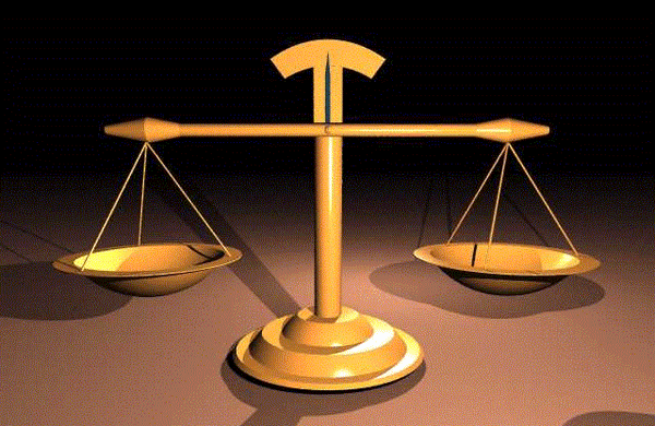 Balance the scales of Justice.