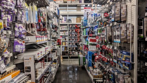 And aisle after aisle of all the cool stuff you need at a hardware store.