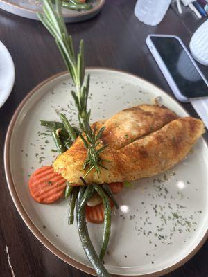 Pescado al grill, fish fillet