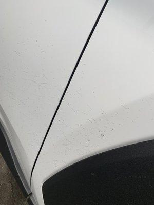 The rubber/grease markings that the machine left on my RAV4