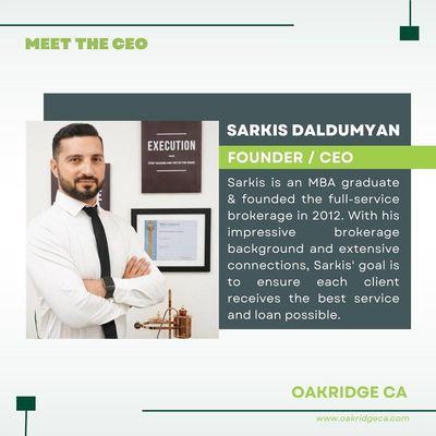 Meet our CEO Our goal is to ensure all our clients needs are met.

Call us at (818) 217-1217 or visit our website for more detailsℹ