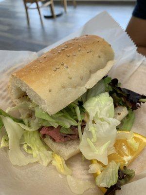 half london broil sandwich