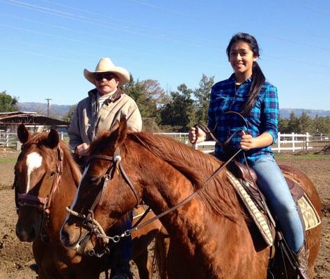 Ramon on a riding lesson