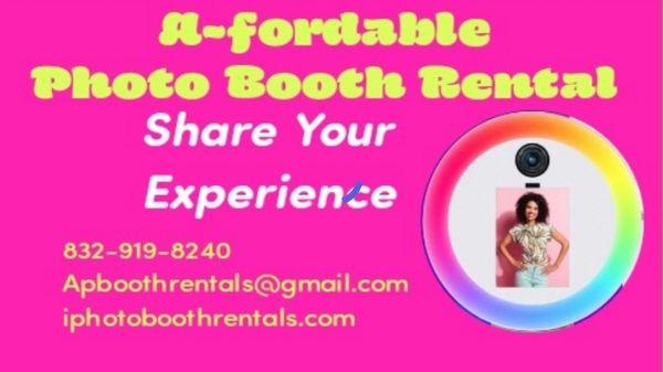 Afordable selfie photobooth -The hottest entertainment