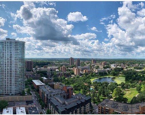 View of Loring Park from "K" Apartment floor plan.