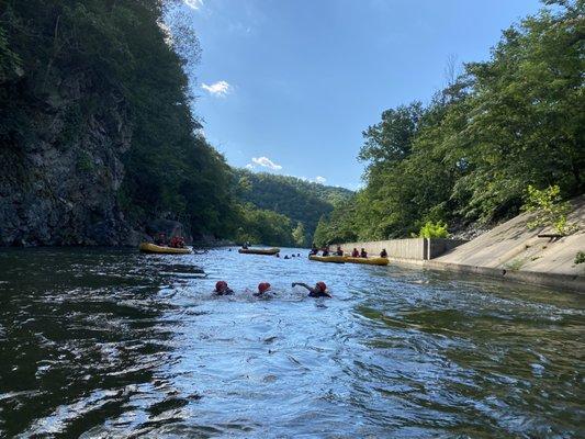 We were allowed to swim.