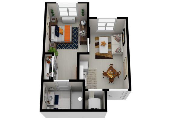 One-bedroom layout | Legacy Ridge at Peachtree