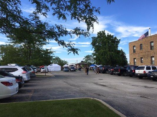 View from back of market from parking lot of post office