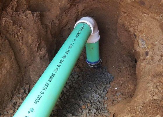 We installed this 4-inch sewer lateral in Encinitas, CA. We offer underground utility installation for residential & commercial clients.