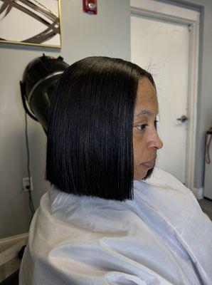 Natural Quick weave Bob