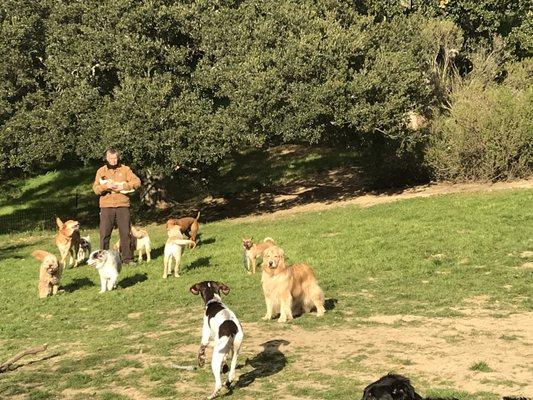 Jeff with a crew out in the field at the ranch!