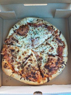 "Six" Cheese pizza