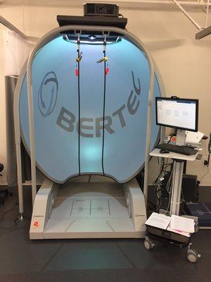 Bertec CDP (computerized dynamic posturography)system uses virtual reality to determine which activities are most likely to cause a fall.