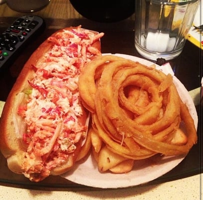 Lobster roll and onion rings. Lobster roll can be hit or miss unfortunately.