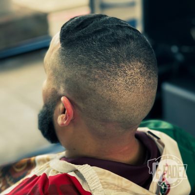 High Bald Fade with Beard Lining