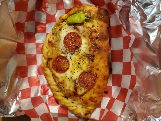 Pepperoni calzone!